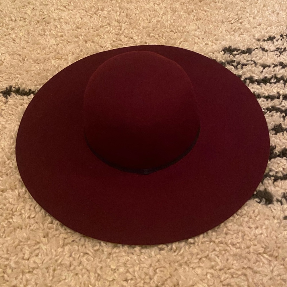 Burgundy hat